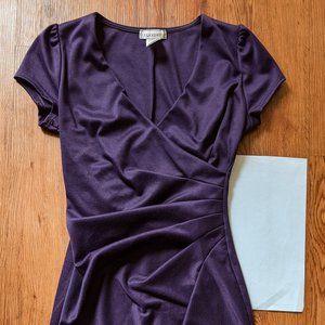 Purple faux wrap dress